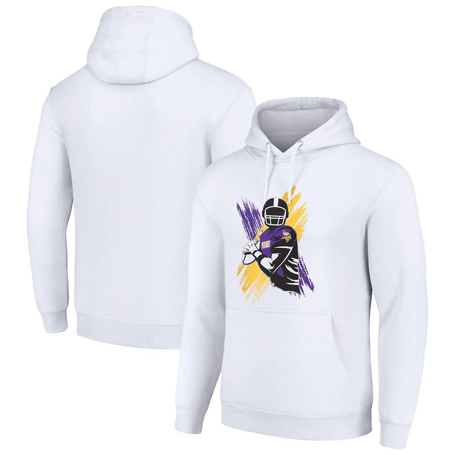 Men minnesota vikings white 2024 NFL hoodie